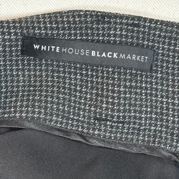 White House Black Market The Boot Grey Houndstooth Bootcut Dress Pants Womens 4 - Picture 5 of 14